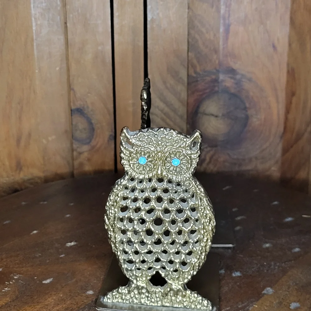 Gold Tone Owl Bookends - Picture 11 of 15